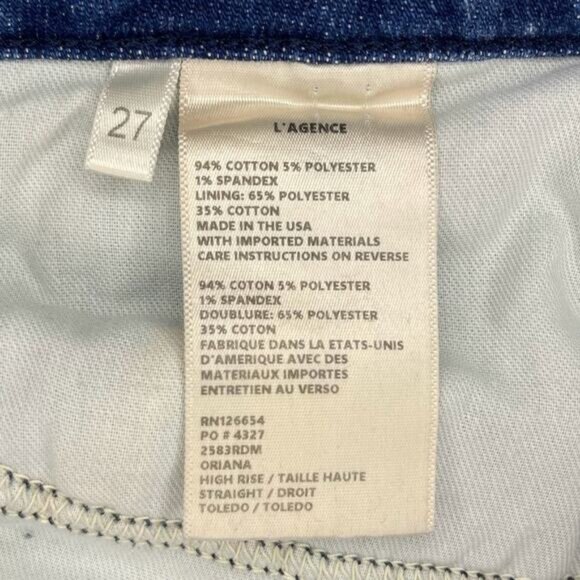 L’AGENCE Oriana High Waist Straight Leg Jeans In Toledo - Picture 6 of 10